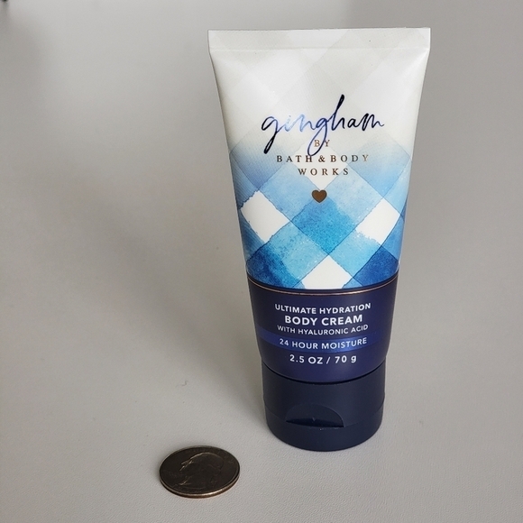 🟠 4 for $25 🟠 BATH & BODY WORKS ULTIMATE HYDRATION GINGHAM BODY CREAM - Picture 4 of 5